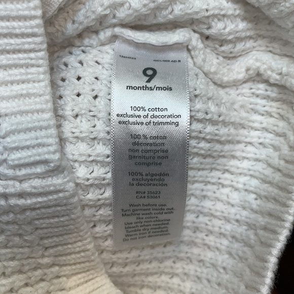 CARTERS Knit Hoodie w/ Fuzzy Ears - Size 9m - Picture 4 of 4